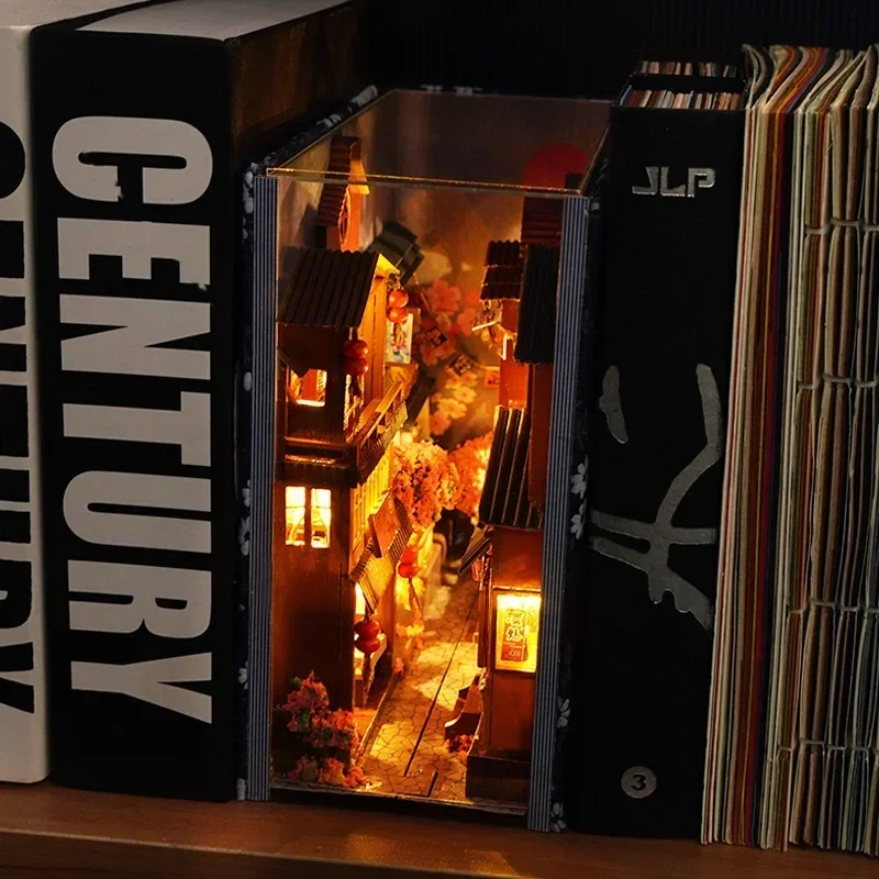 DIY Wooden Japanese Store Book - огляд і ціна Diy Wooden Book Nook Kit Shelf Insert