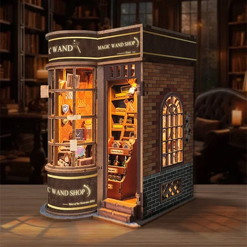 DIY Wooden Miniature Model Kit - огляд і ціна Diy Wooden Book Nook Kit Shelf Insert